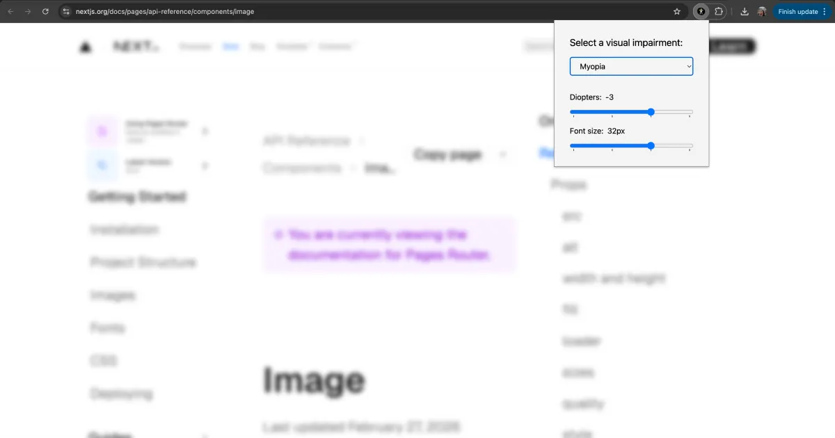 Simulator of Visual Impairments screenshot